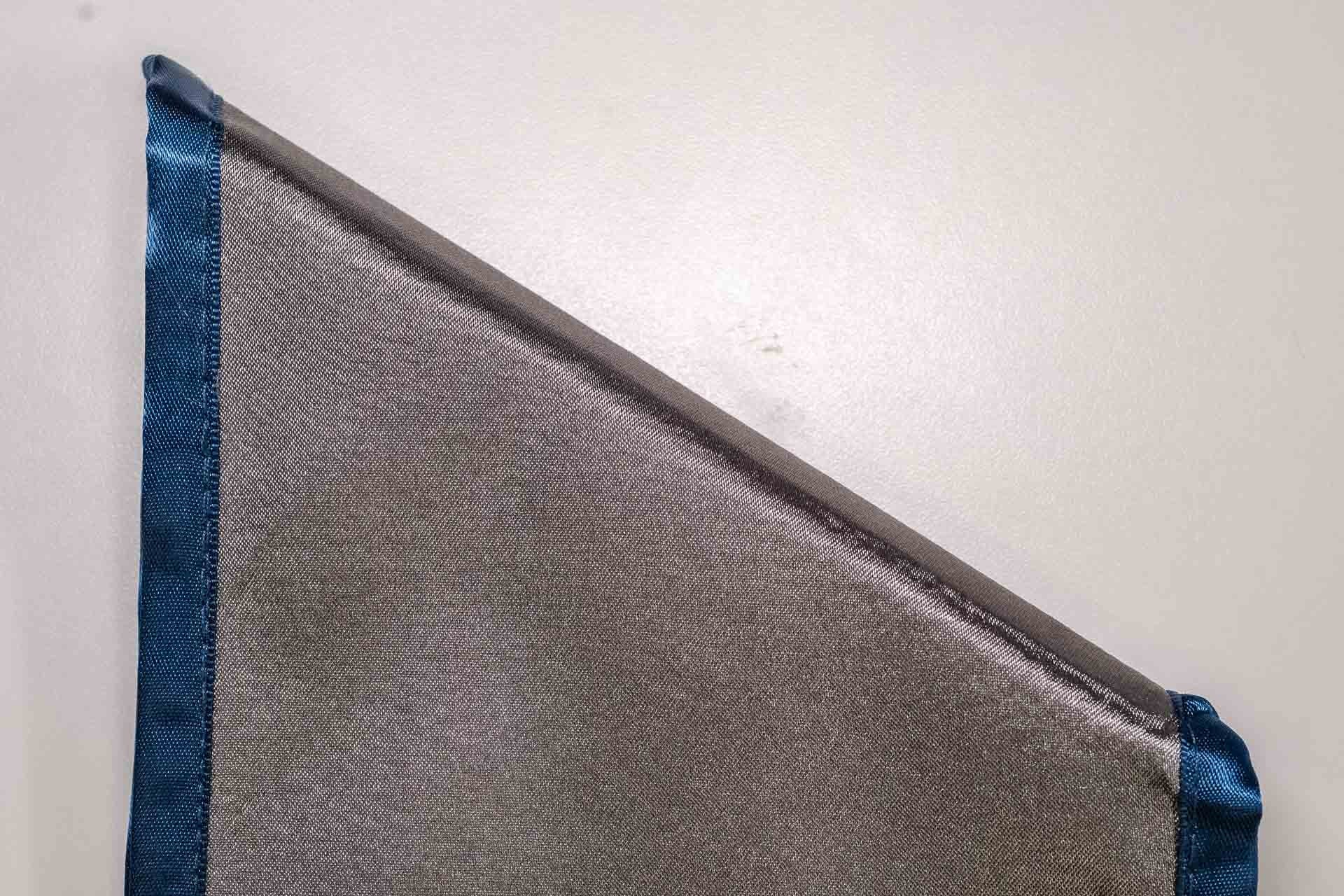 Custom graduation stole detail showing satin texture and material quality